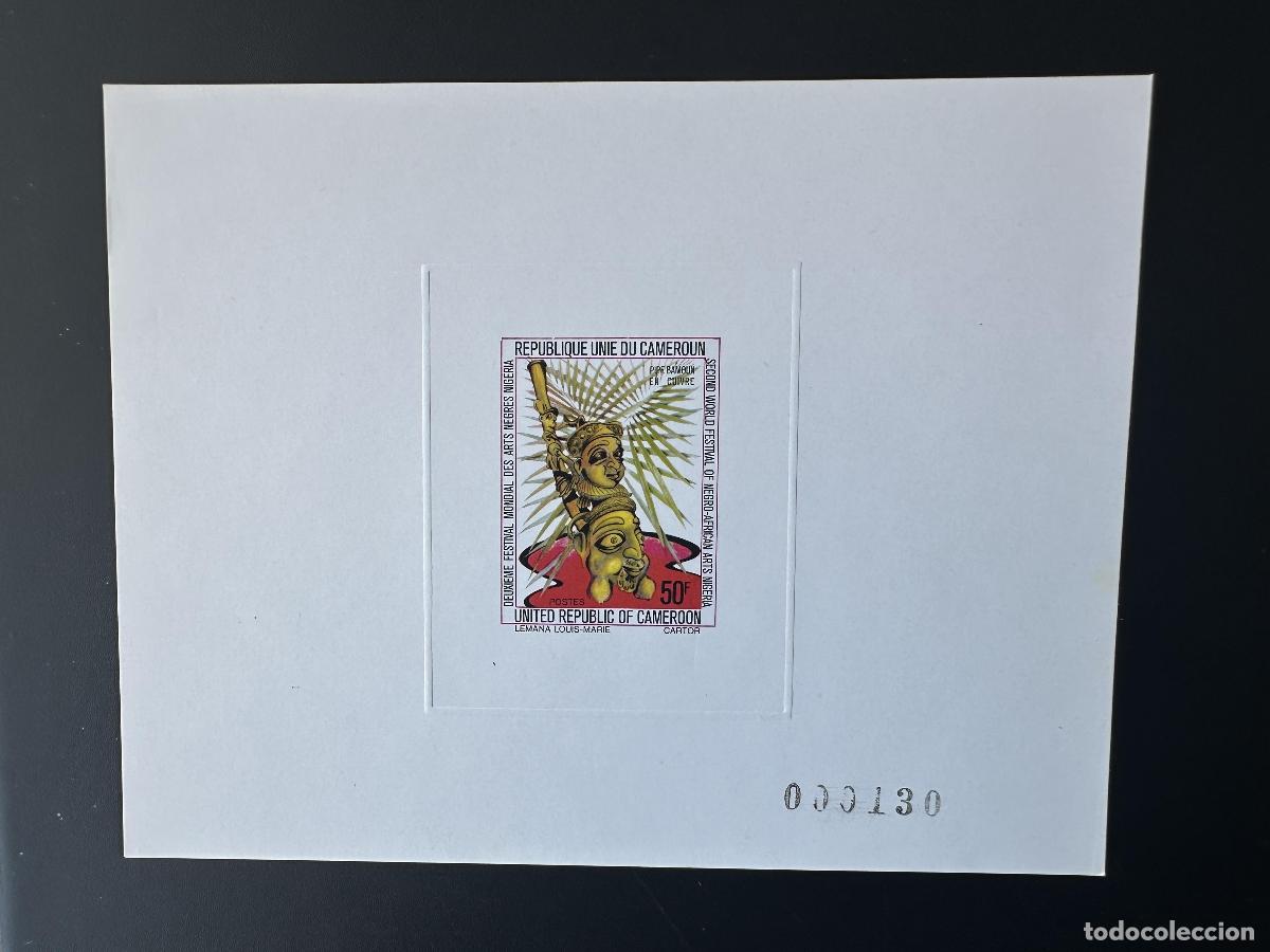 Sellos: Camer&uacute;n 1977 Mi. 834 Evento de lujo Festival Mundial Black Arts Nigeria Pipe