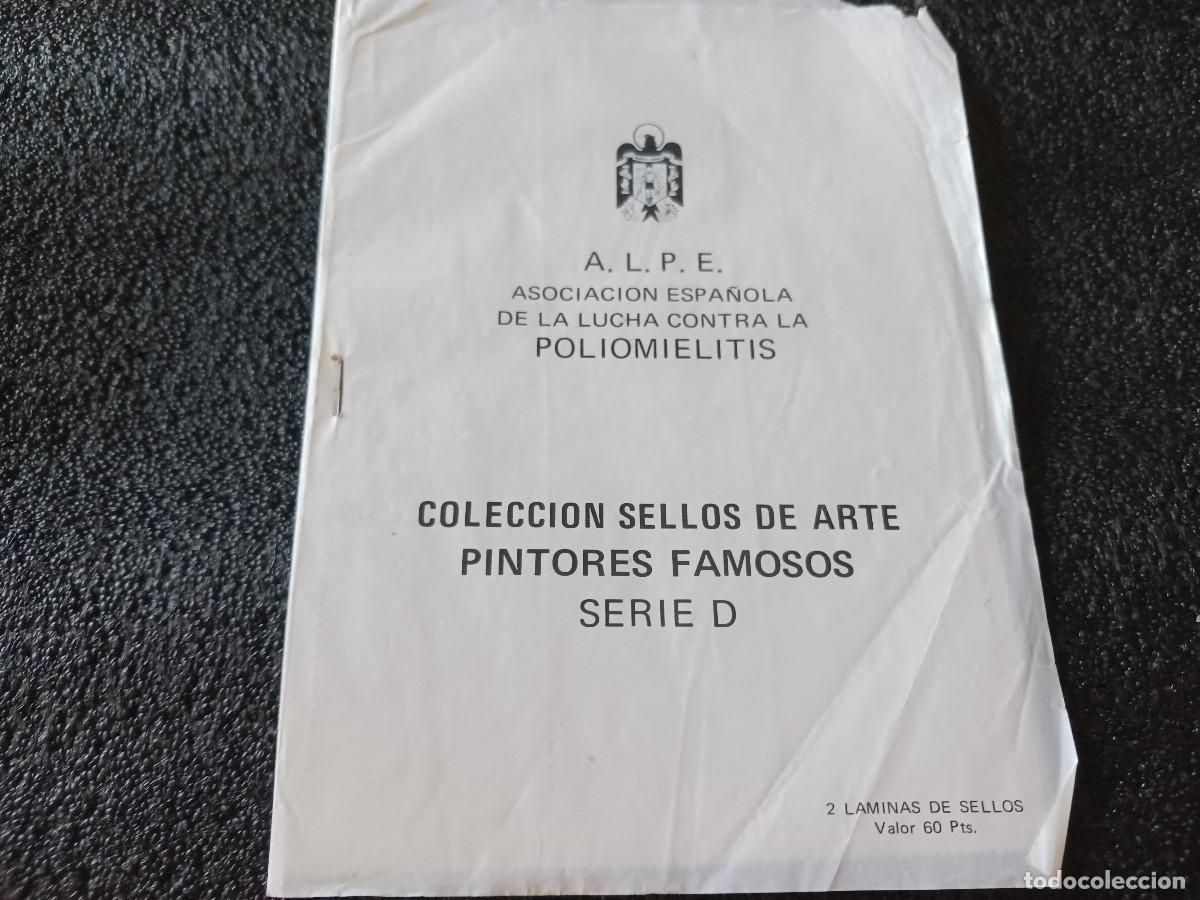 Sellos: 2 HOJAS VI&Ntilde;ETAS asociacion contra la poliomelitis 12 SELLOS DE ARTE, velazquez 2 - 1972
