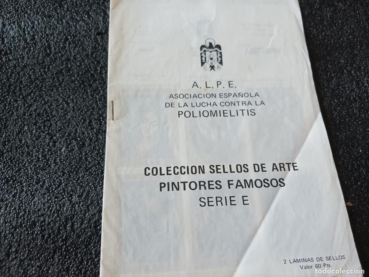 Sellos: 2 HOJAS VI&Ntilde;ETAS asociacion contra la poliomelitis 12 SELLOS DE ARTE, greco 1 - 1972