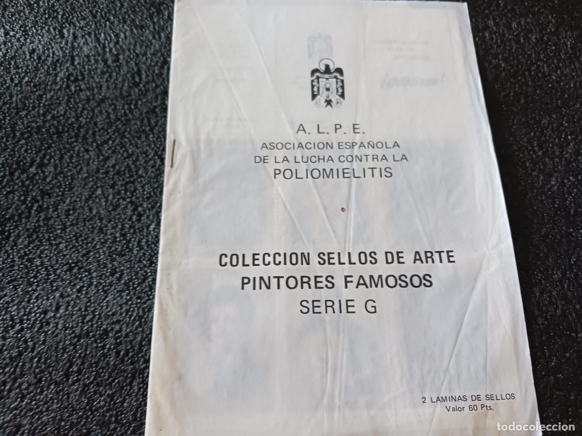 Sellos: 2 HOJAS VI&Ntilde;ETAS asociacion contra la poliomelitis 12 SELLOS DE ARTE, murillo 1 - 1972