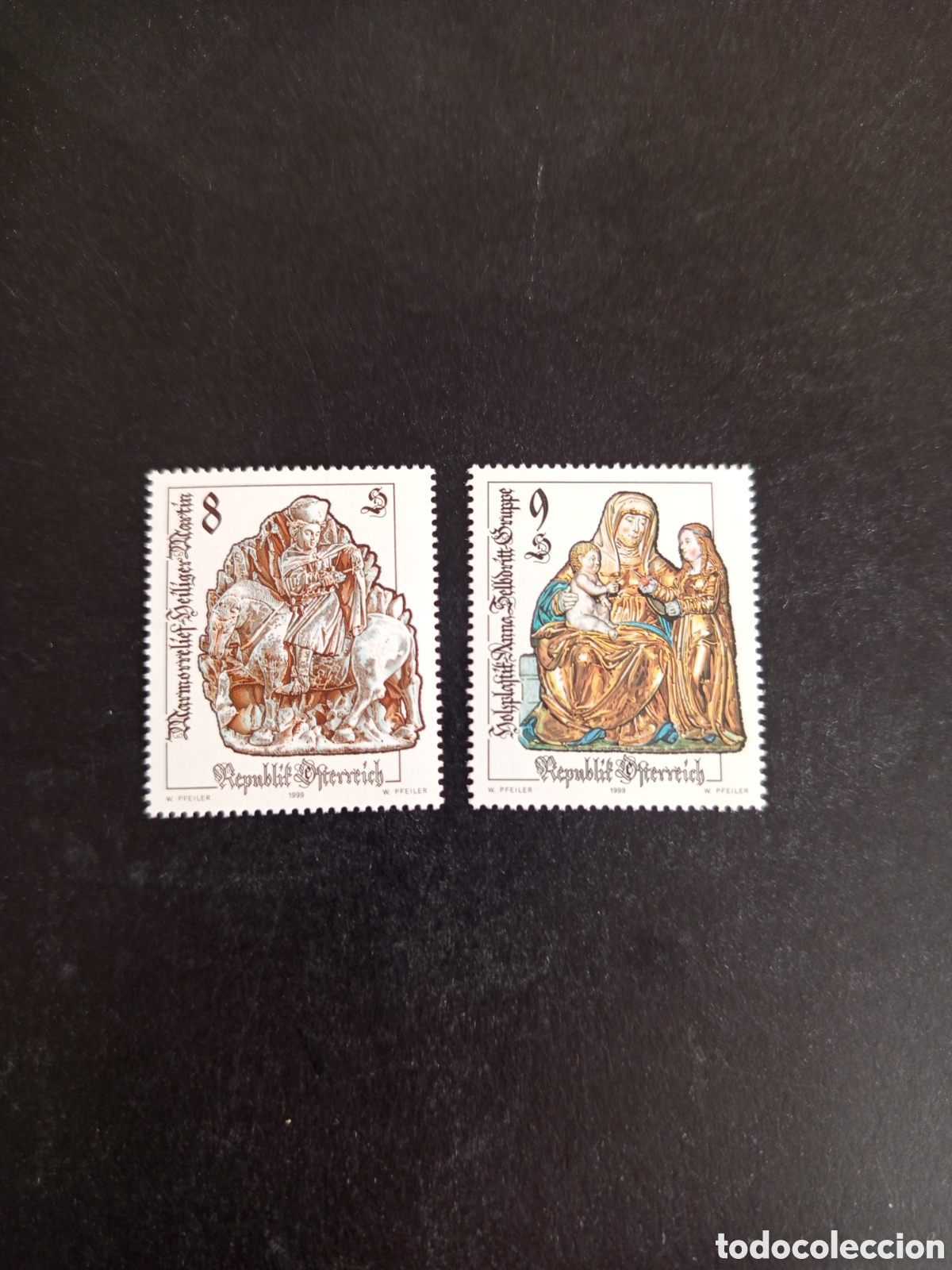 Stamps: AUSTRIA, 1999. Arte. Relieves en m&aacute;rmol. Religi&oacute;n. Pedido m&iacute;nimo 3 &euro;. Ver fotos. Serie completa