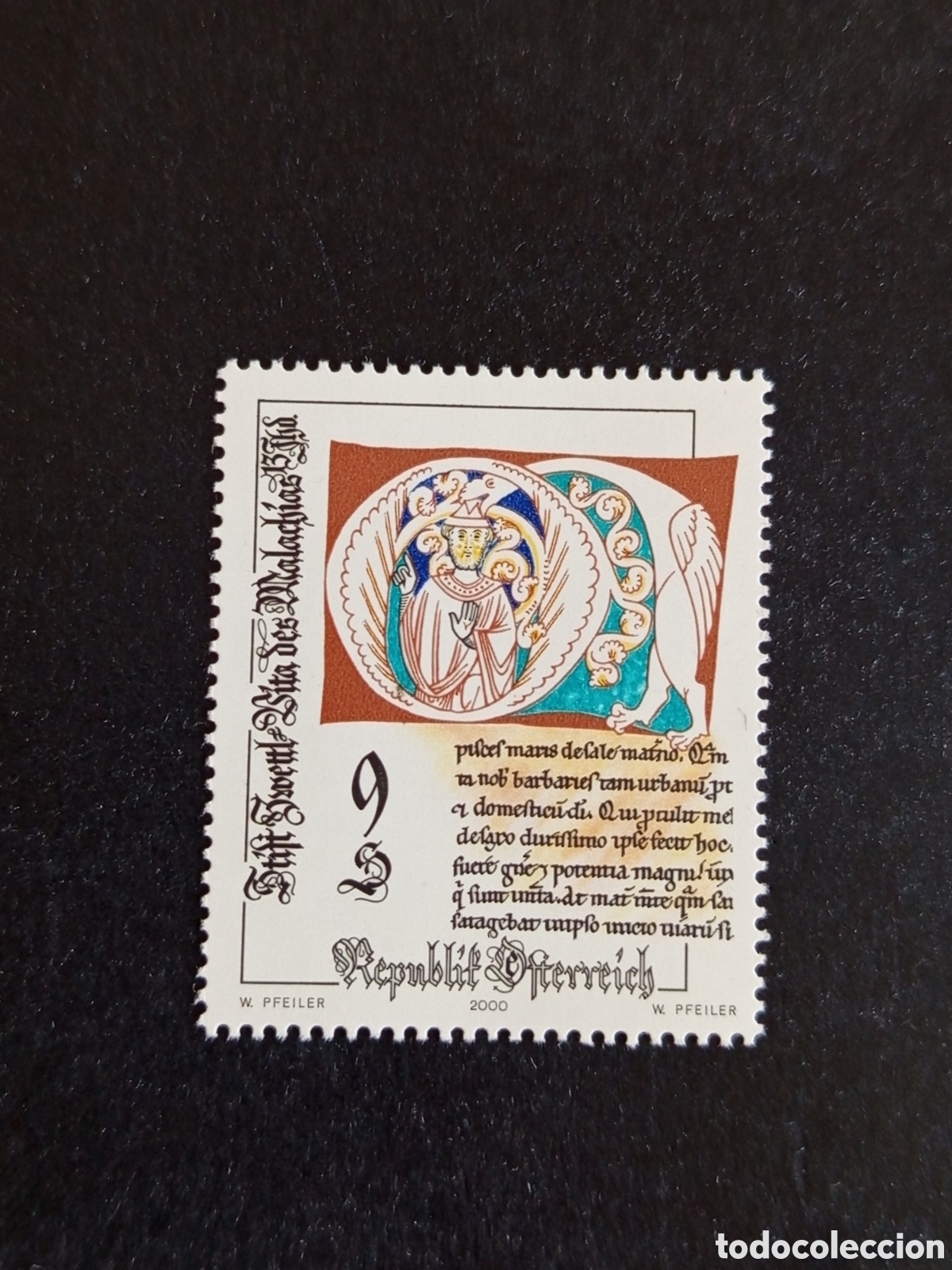 Sellos: AUSTRIA, 2000. Arte Religioso. Ilustraci&oacute;n S. Malaquias. Pedido m&iacute;nimo 3 &euro;. Ver fotos.