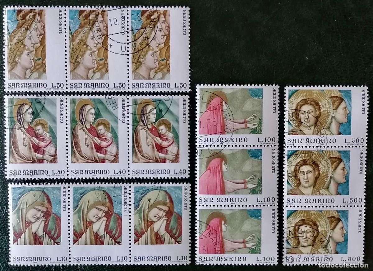 Sellos: SAN MARINO 1975 - A&Ntilde;O SANTO / FRESCOS .