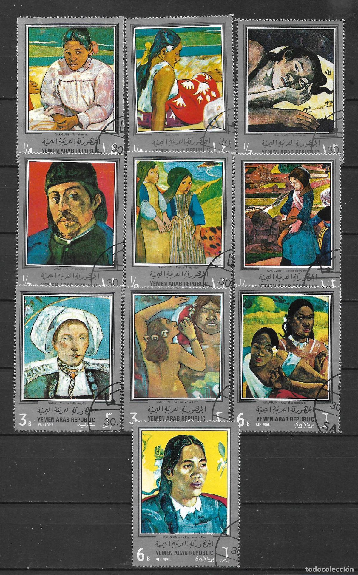 Sellos: yemen 1968 sellos usado arte pintura paul gauguin - 22/9
