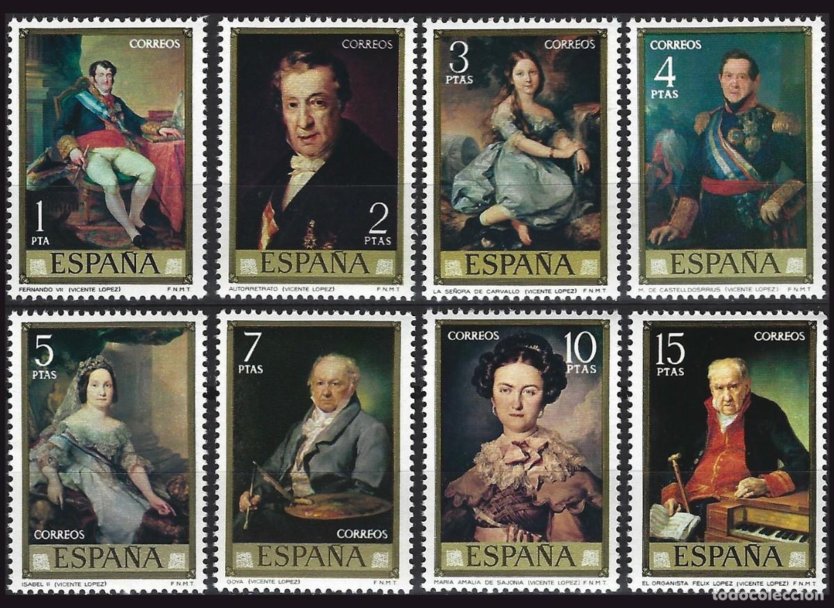 Sellos: 8v Espa&ntilde;a, 1973 | Vicente L&oacute;pez | Ed: 2146/53, Yv: 1801/8, Mi: 2041/8, SG: 2204/11 MNH **