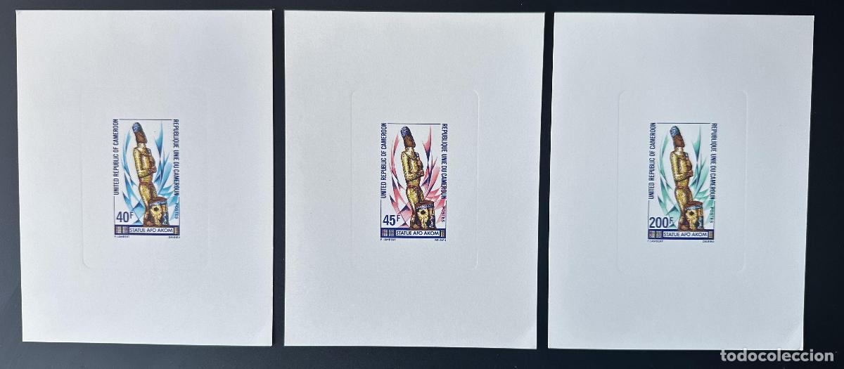Sellos: Camer&uacute;n Kamerun 1975 Mi. 799 - 801 Estatua de Afo Akom a prueba lujo