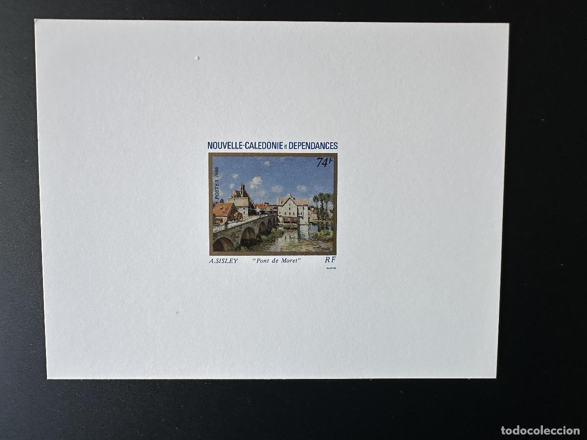 Sellos: Nueva Caledonia 1986 YT 529 prueba de lujo pintura Sisley Pont Moret