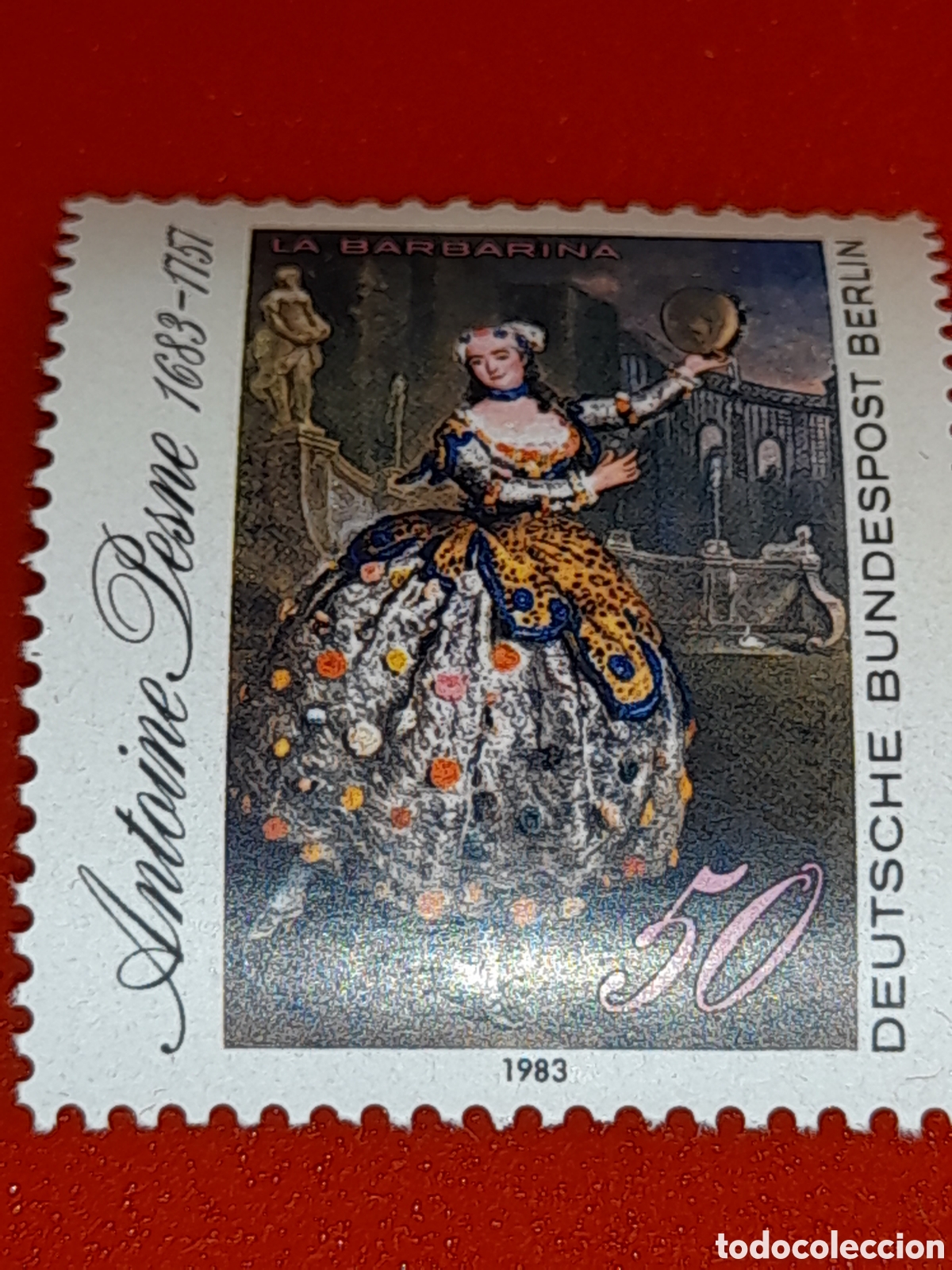 Sellos: Sello Alemania, Berlin nuevo 1983. 300Aniv nacimento pintor, artista. Antoine Pesne. Disfraz.