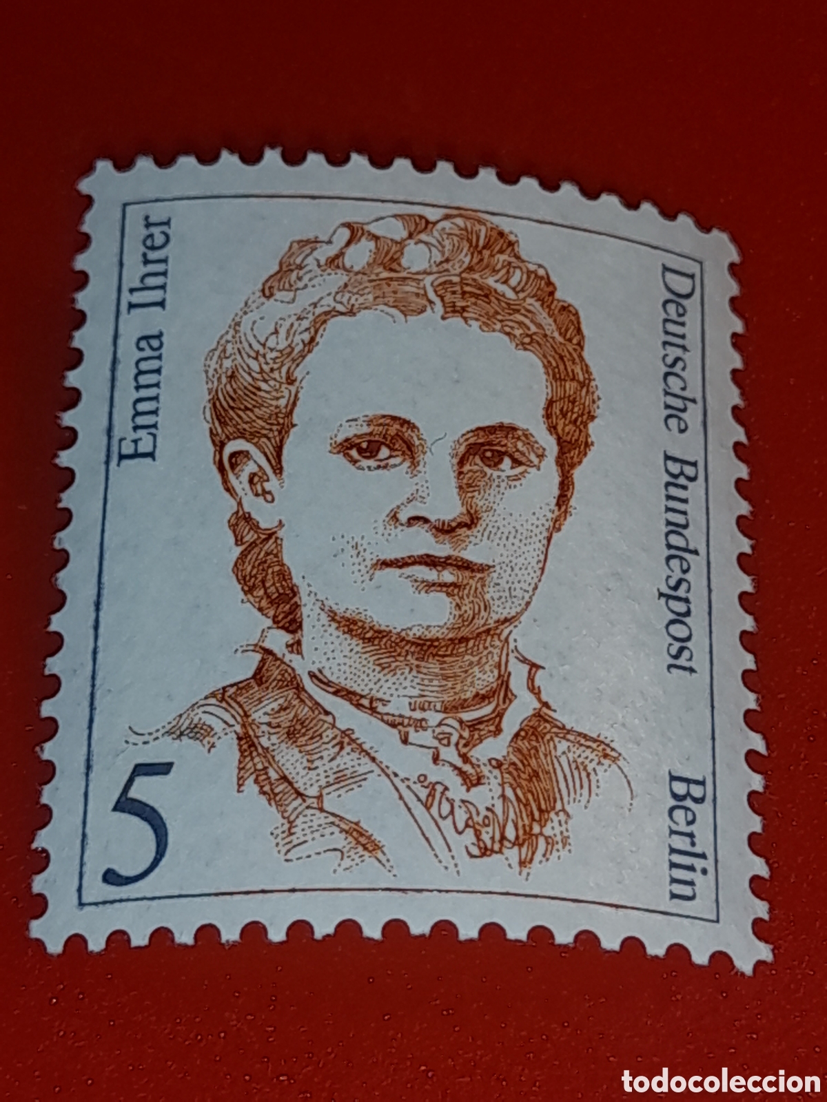 Sellos: Sello Alemania, Berlin nuevo 1989. Mujeres famosas. Emma Ihre. Pol&iacute;tica. Organizaci&oacute;n trabajo.