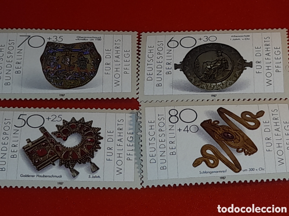 Sellos: HB Alemania, Berlin nueva 1987. Beneficencia. Artesania metal. Forja. Arte. Adorno sombrero. Plato A