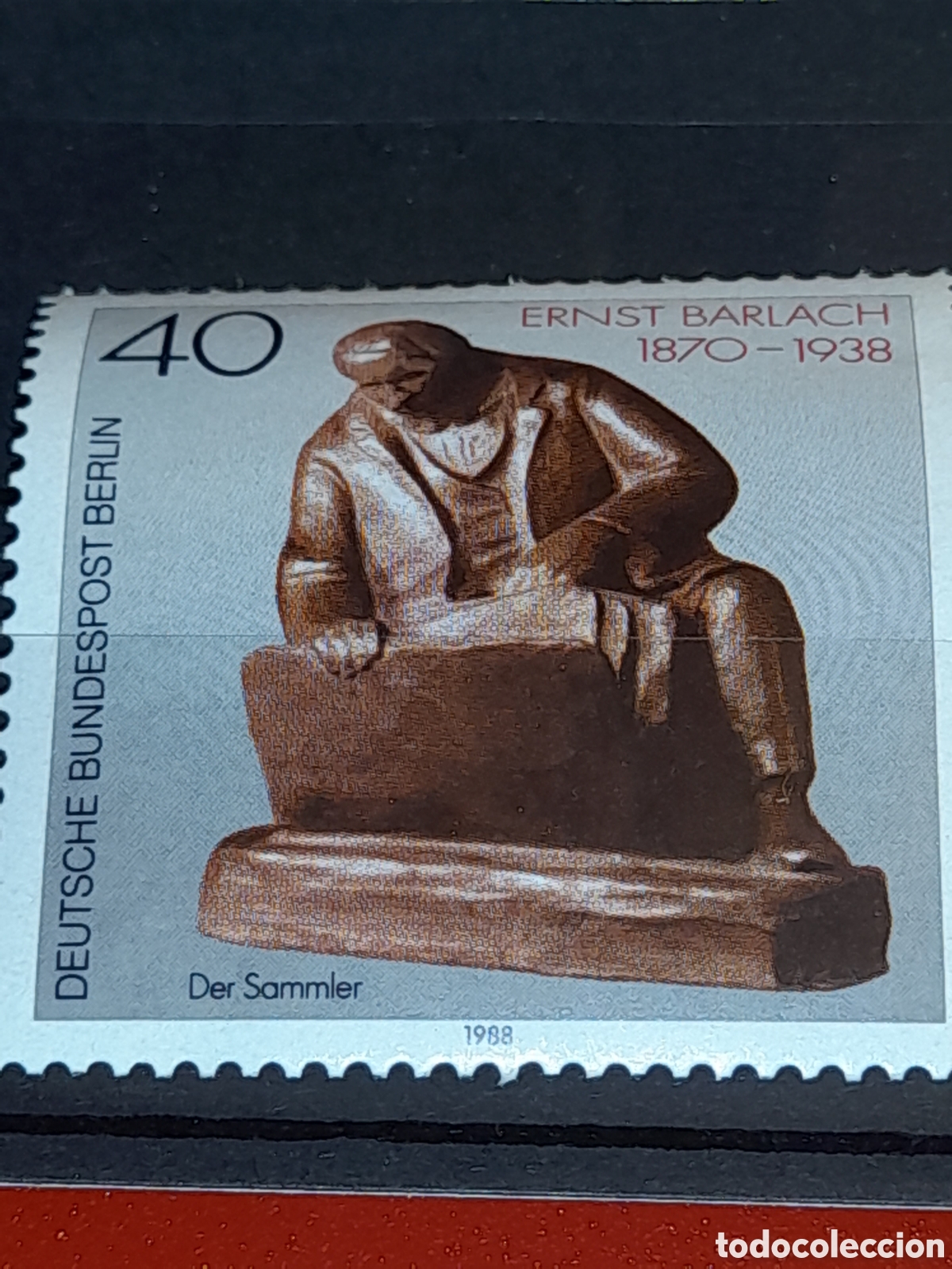 Sellos: Sello Alemania, Berlin nuevo 1988. 50Aniv muerte escultura Ernst. Coleccionista. Arte.