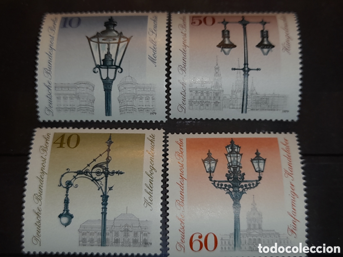 Sellos: Sello Alemania, Berlin nuevo 1979. Farolas. Art esania. Forja. Decoraci&oacute;n. Lux. Orfebrer&iacute;a. Arta