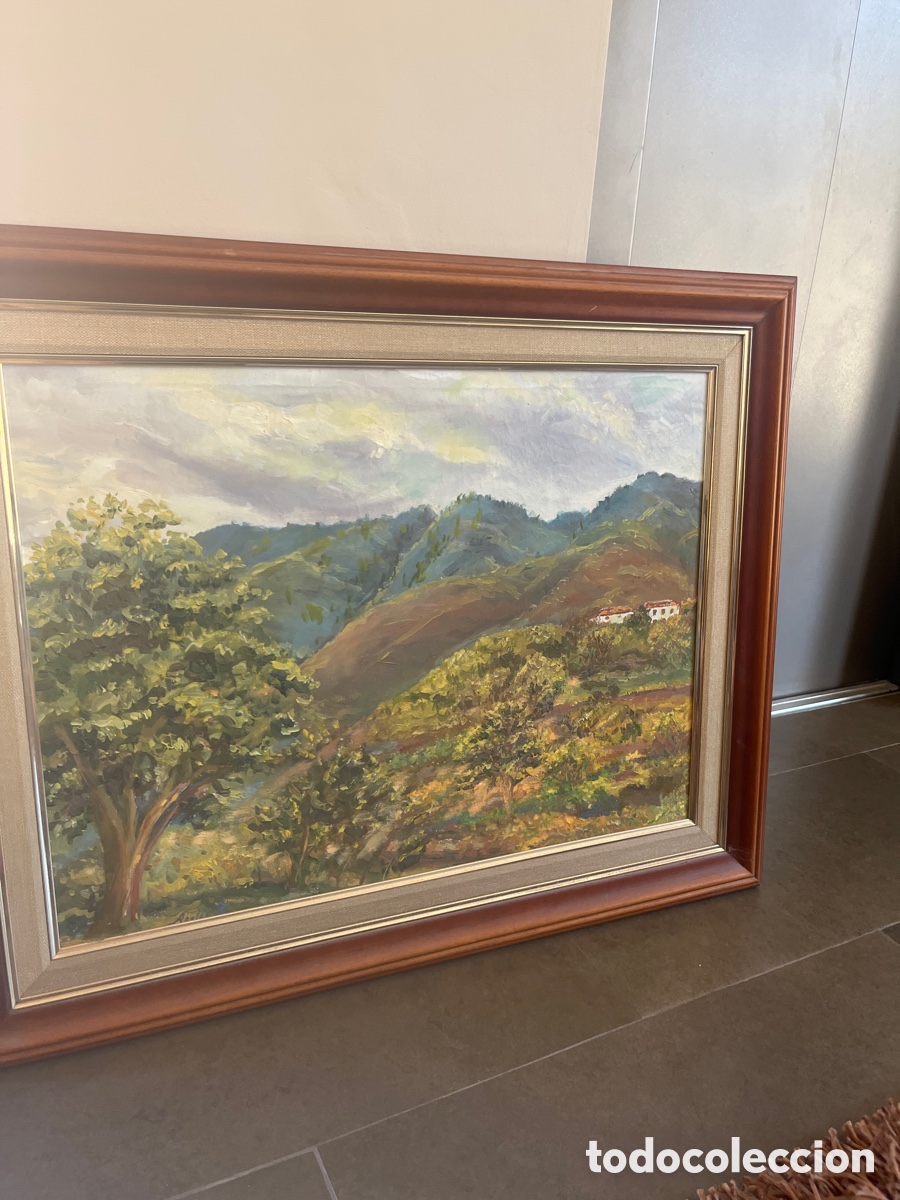 Sellos: &Oacute;leo Original de Anelio Rodr&iacute;guez Concepci&oacute;n &ndash; Paisaje de Bre&ntilde;a Alta