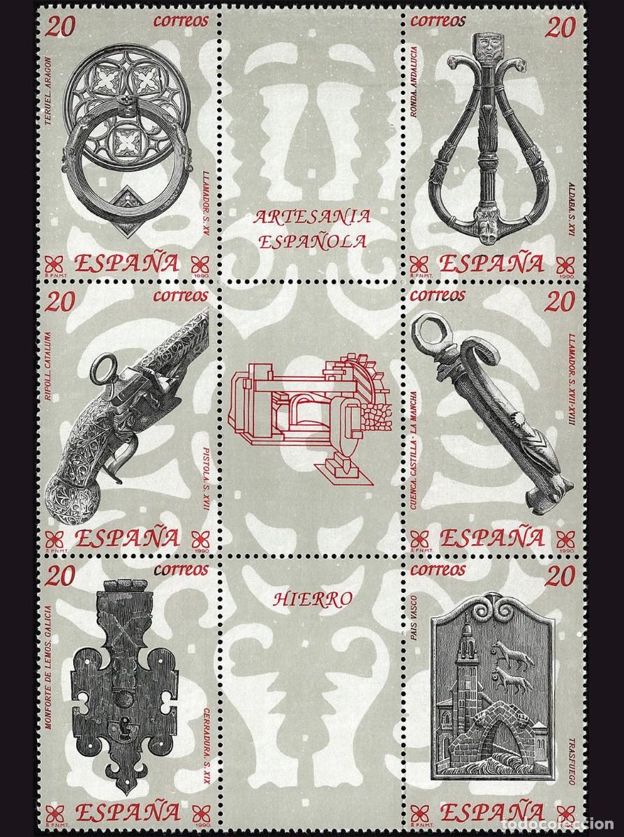 Sellos: HB Espa&ntilde;a, 1989 | Spanish Crafts: Iron | Ed: 3061/6, Yv: 2675/80, Mi: 2940/5 MNH **