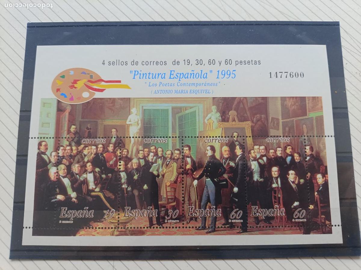 Sellos: Pintura espa&ntilde;ola 1995. Hojita bloque nueva