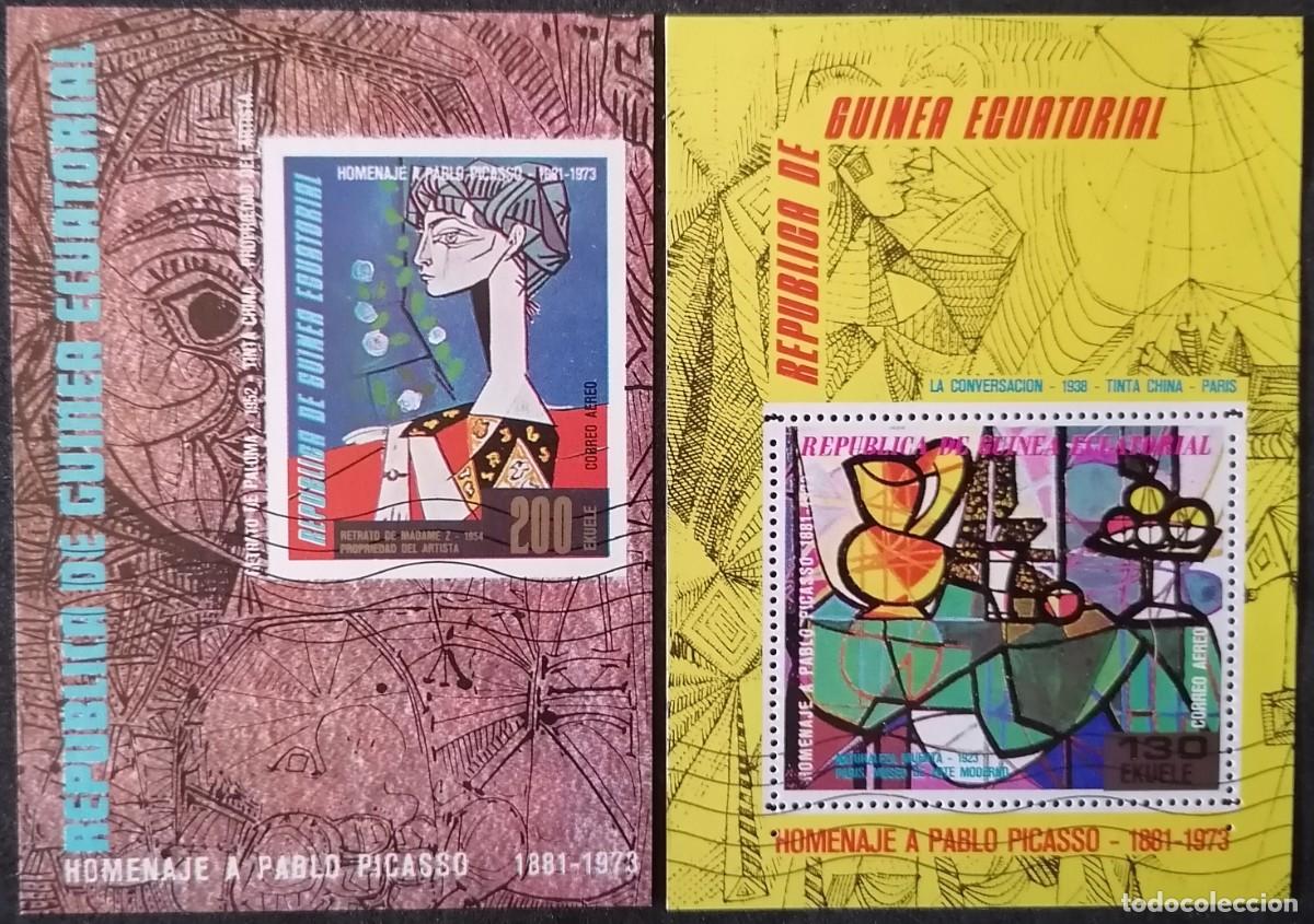 Sellos: GUINEA ECUATORIAL 1975 - 2 HB P. PICASSO .