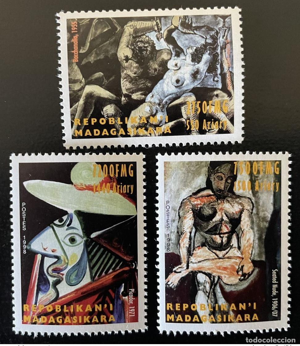 Sellos: Madagascar 1998/1999 Mi. 2329 - 2331 Pablo Picasso Arte pintura