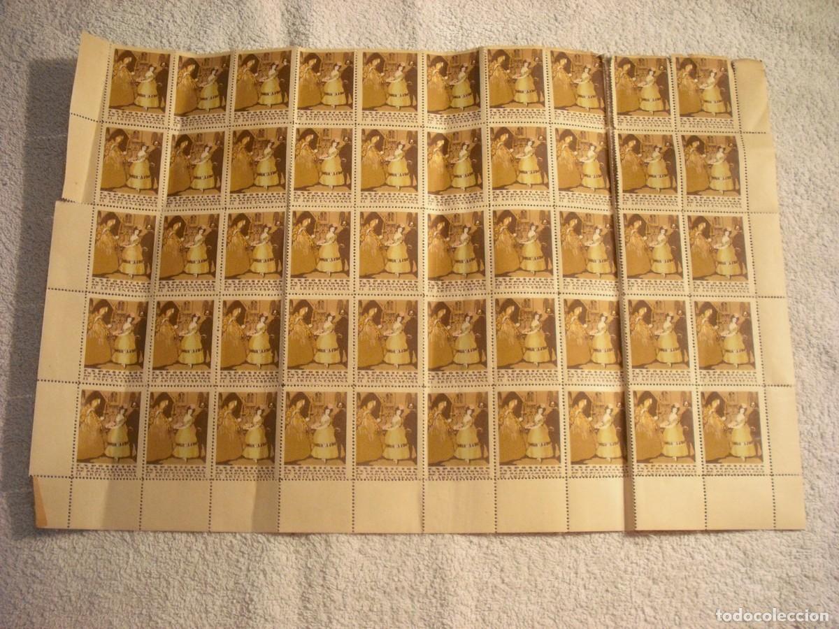 Sellos: HOJA ENTERA CON 50 VI&Ntilde;ETAS . EXPOSICION INTERNACIONAL BARCELONA 1929. ARTE EN ESPA&Ntilde;A