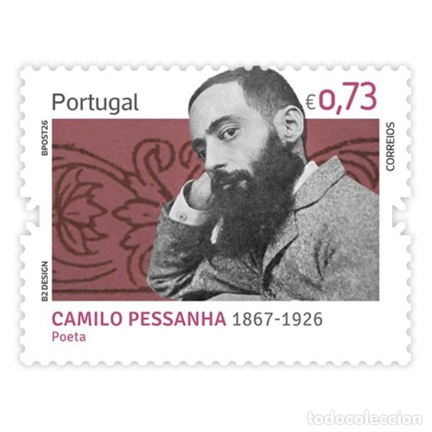 Sellos: Portugal++ y figuras de la Historia y la Cultura, Camilo Pessanha, Poeta 2026 (876676)