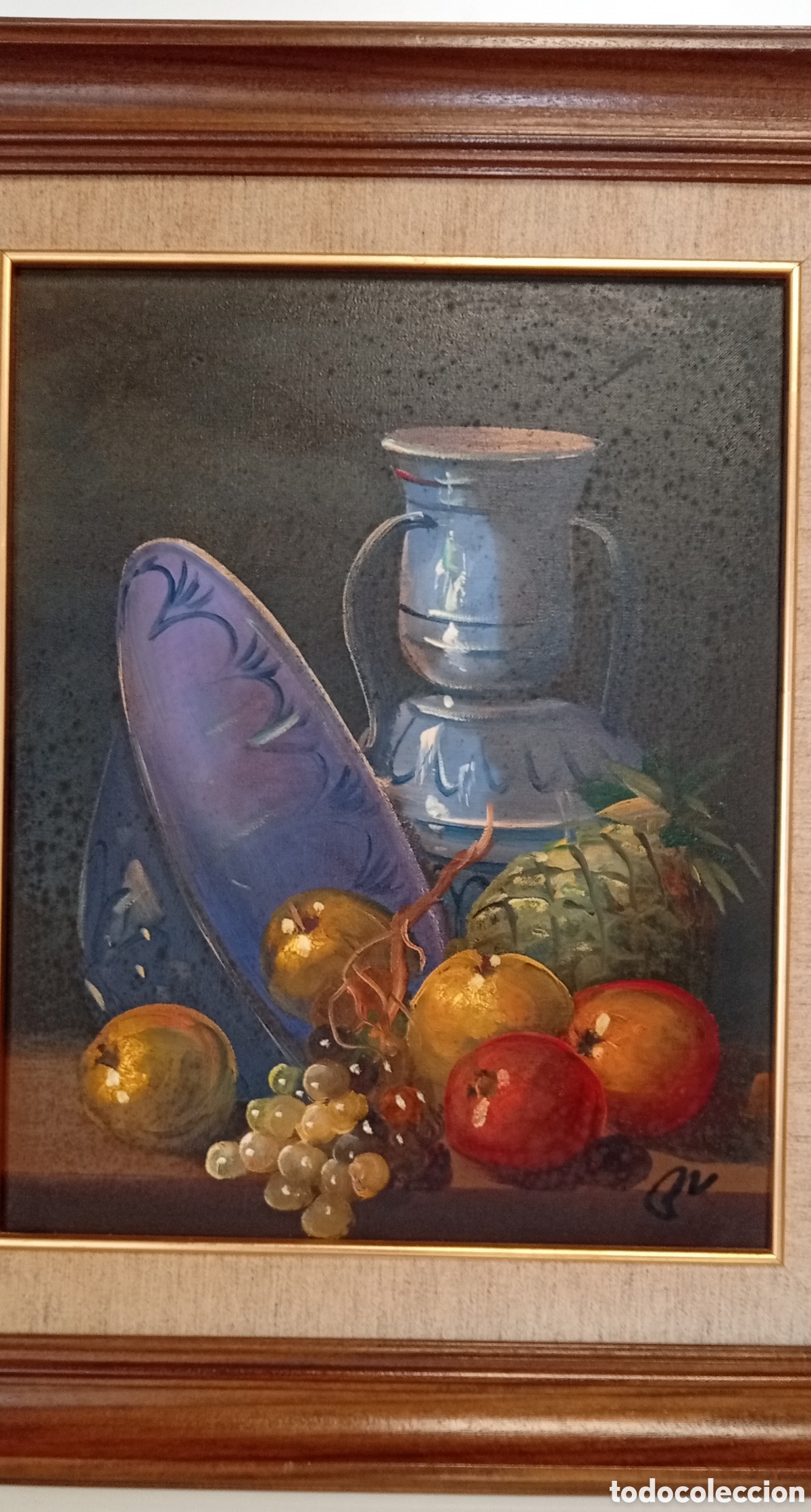 Sellos: .CUADRO EN OLEO SOBRE LIENZO BODEGON CLASICO - Foto 2
