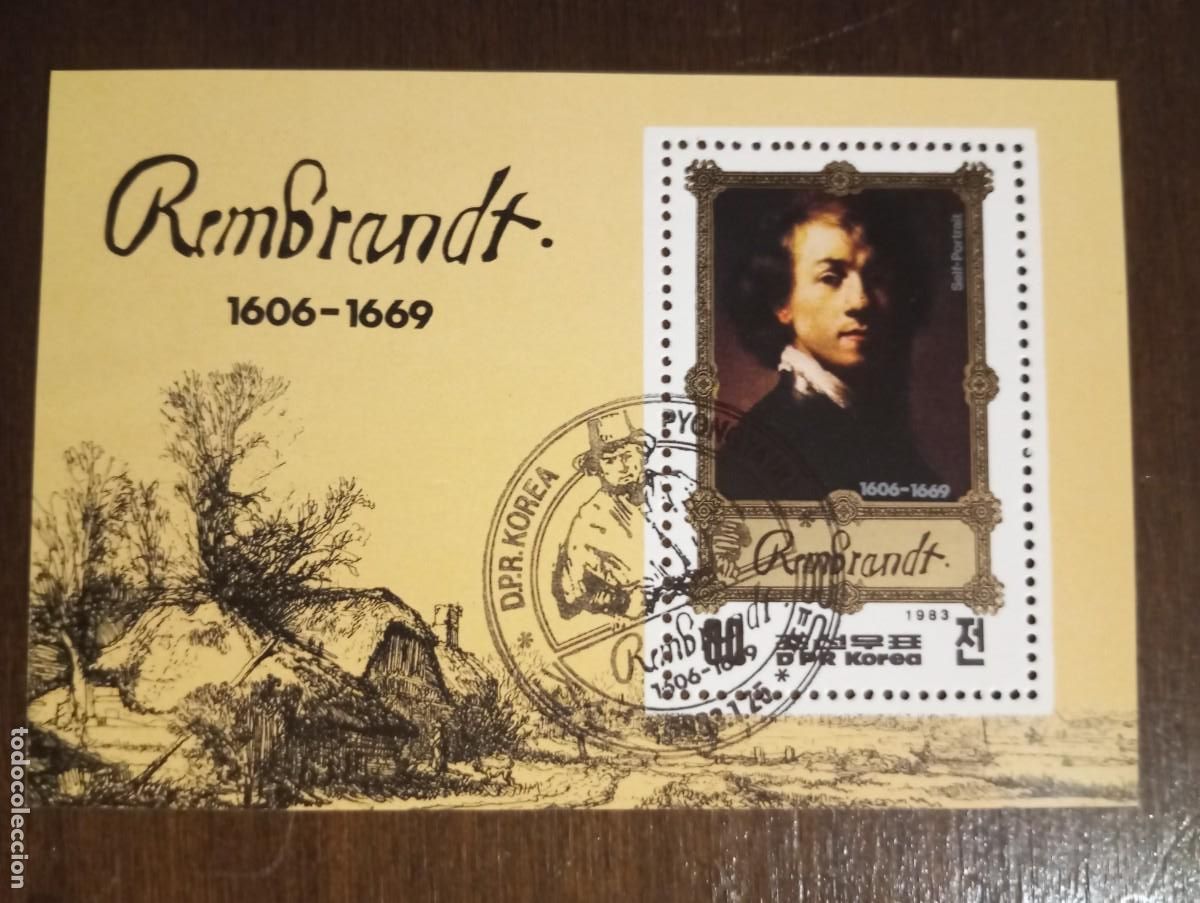 Sellos: ARTE, HOMENAJE A RENBRANDT HB DE COREA 1981