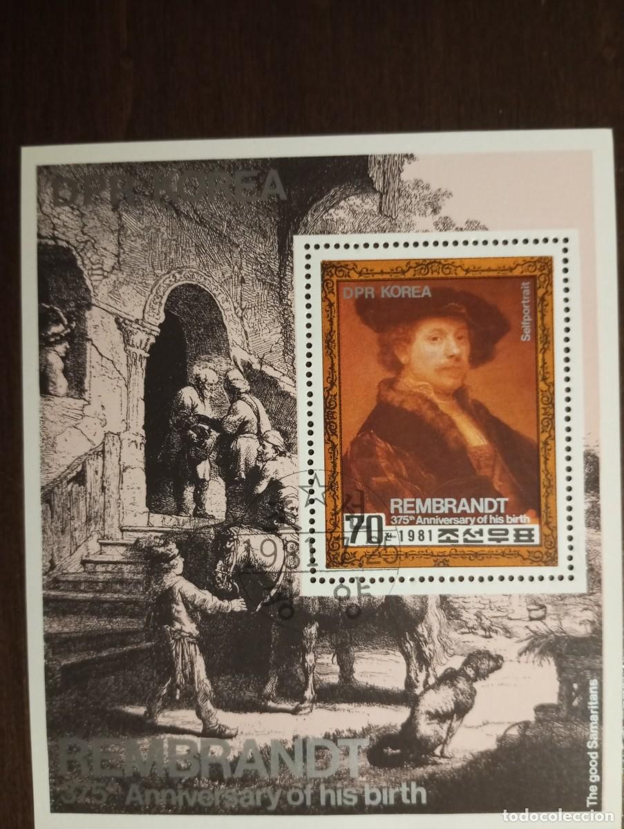 Sellos: ARTE, HOMENAJE A RENBRANDT HB DE COREA 1981
