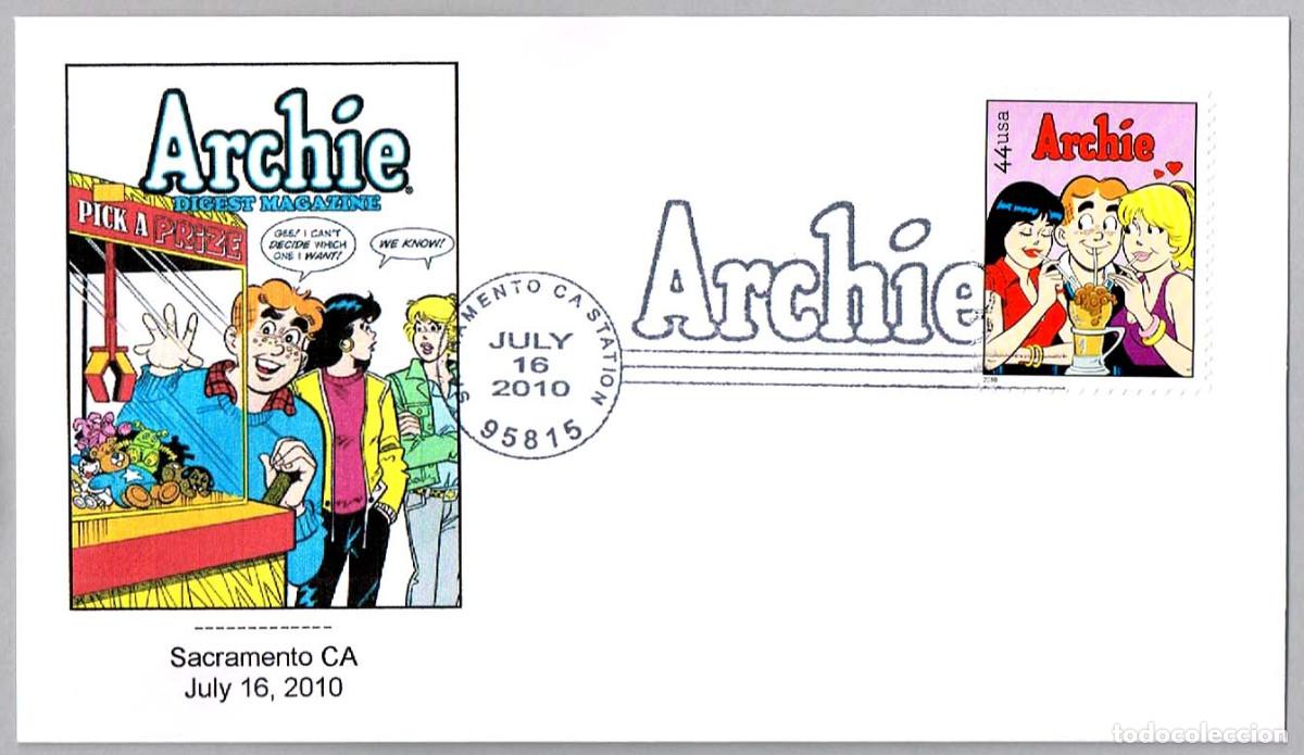 Sellos: Matasellos COMIC: ARCHIE. Sacramento CA, Estados Unidos, 2010