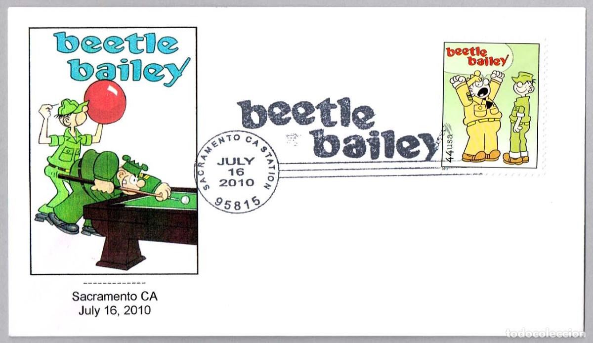 Sellos: Matasellos COMIC: BEETLE BAILEY. Sacramento CA, Estados Unidos, 2010
