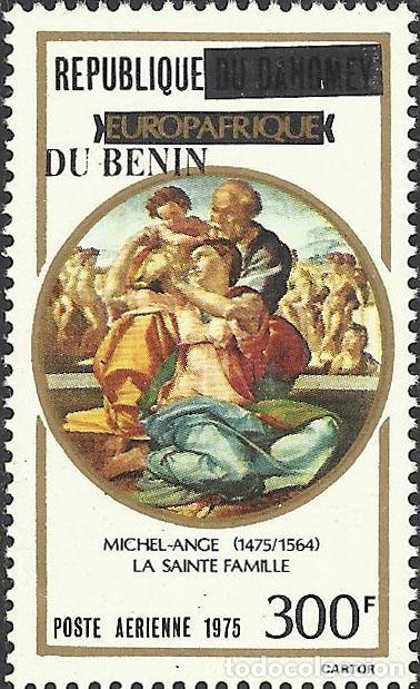 Sellos: Ben&iacute;n 2008 Mi. 1446 sobrecargado Miguel &Aacute;ngel Sagrada Familia Europafrique
