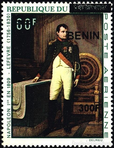 Sellos: Ben&iacute;n 2009 Mi. 1547 sobrecargado Napole&oacute;n I pintura Lef&egrave;vre a&eacute;reo