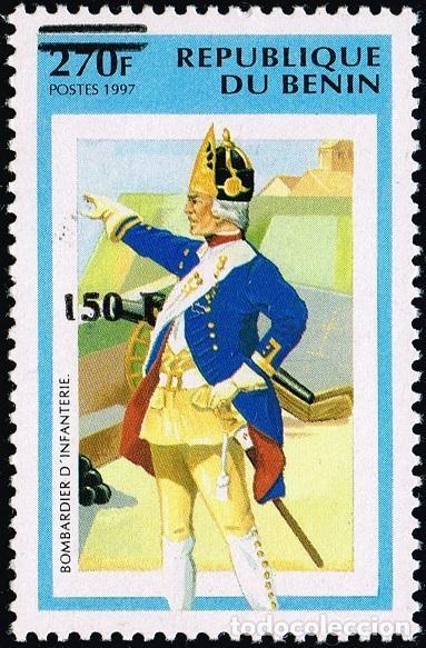 Sellos: Ben&iacute;n 2000 Mi. 1288 sobrecargado bombardero infanter&iacute;a uniforme militar