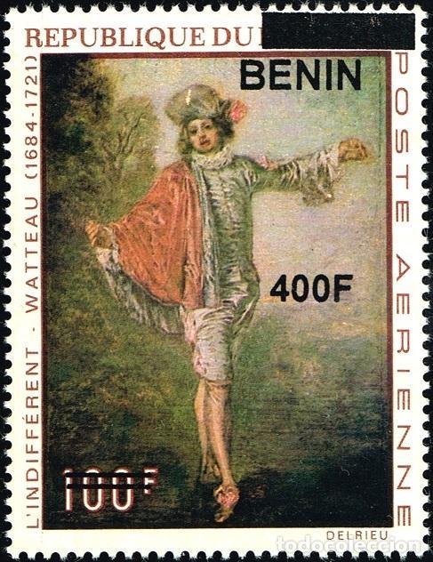 Sellos: Ben&iacute;n 2009 Mi. 1612 sobrecargado Watteau L'Indiff&eacute;rent pintura arte