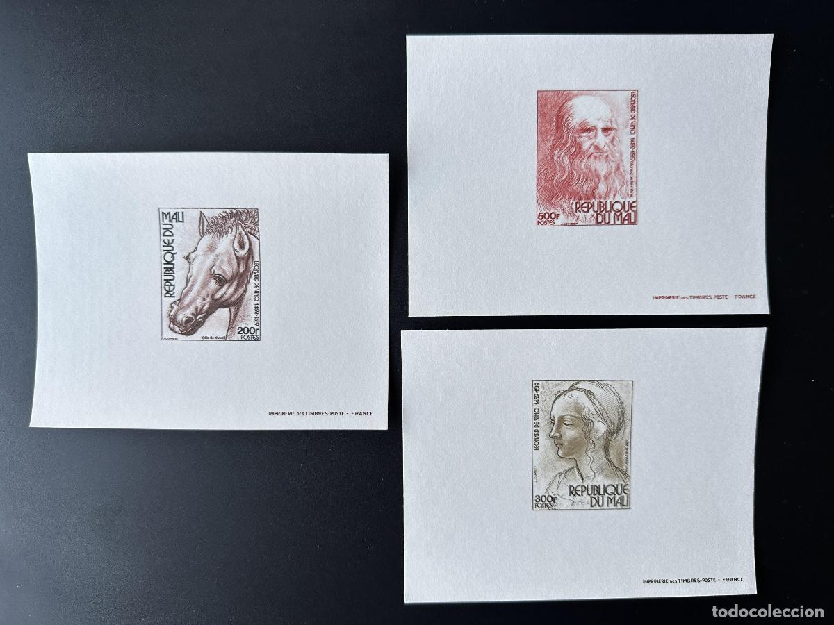 Sellos: Mali 1977 Mi. 601 - 603 a prueba de lujo Retrato caballo Da Vinci arte renacentista