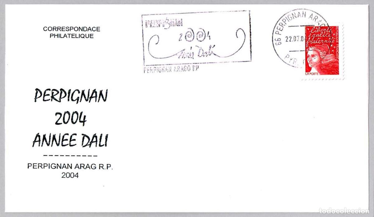 Sellos: Matasellos 2004 A&Ntilde;O DALI. Perpignan, Francia, 2004