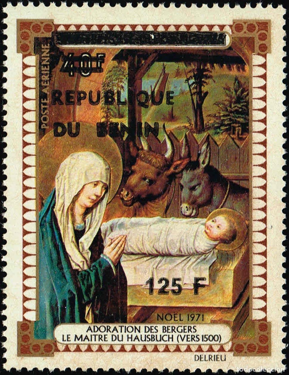 Briefmarken: Ben&iacute;n 1992 Mi. 531 sobrecargado Navidad Adoraci&oacute;n pastores Natividad