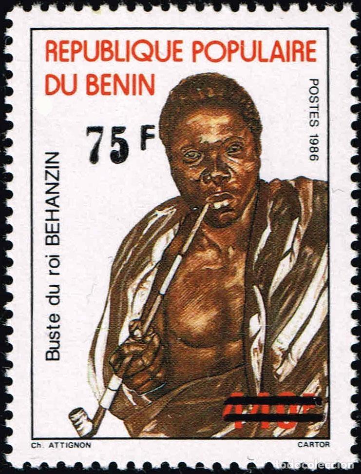 Sellos: Ben&iacute;n 1996 Mi. 888 sobrecargado Rey Behanzin busto escultura realeza