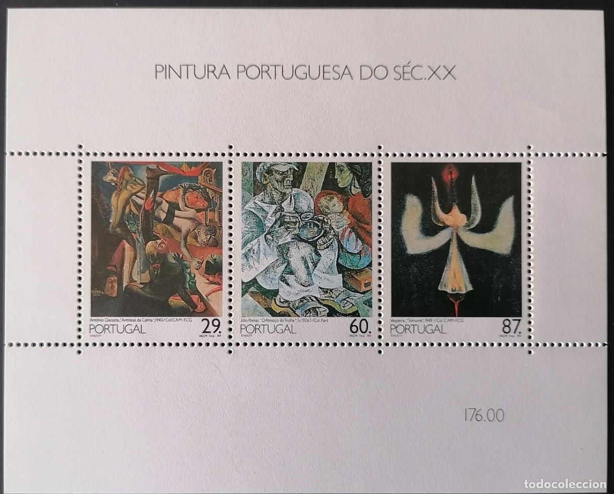 Sellos: PORTUGAL 1989 - HB PINTURAS .