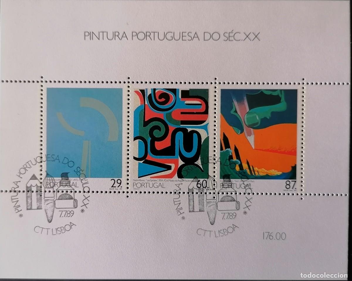 Sellos: PORTUGAL 1989 - HB PINTURAS SIGLO XX .