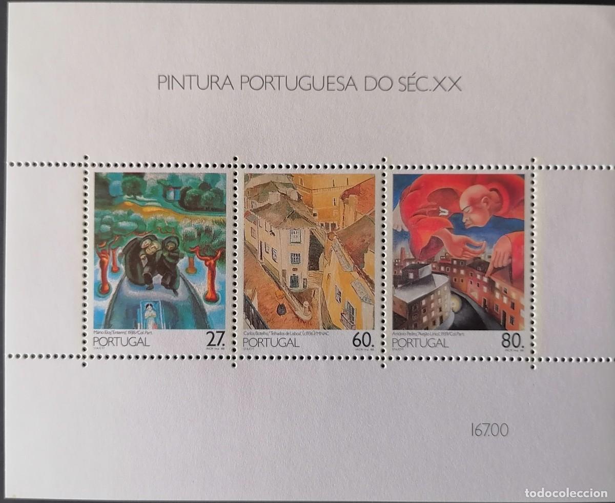 Sellos: PORTUGAL 1988 - HB PINTURAS SIGLO XX .
