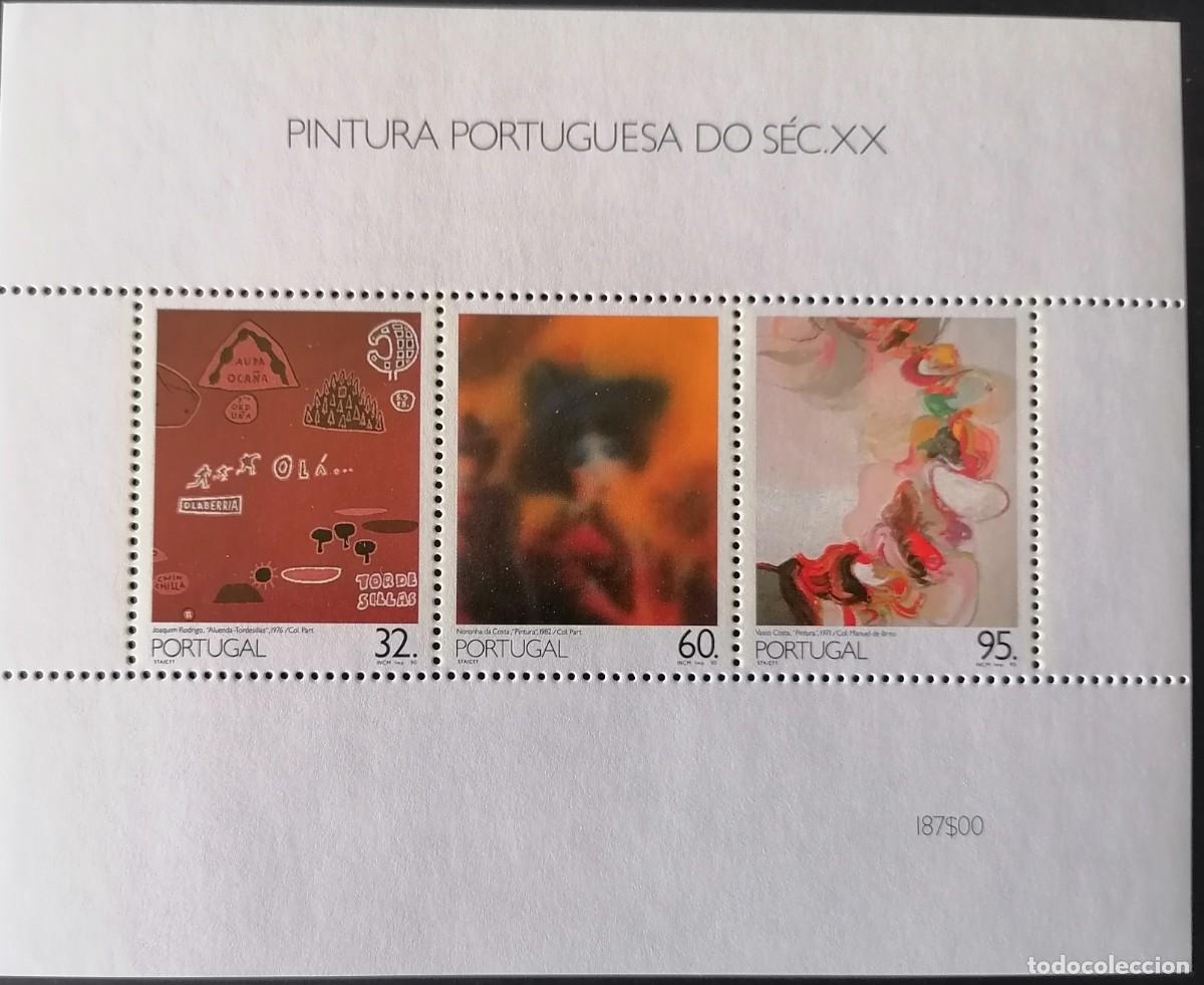 Sellos: PORTUGAL 1990 - HB PINTURAS SIGLO XX .