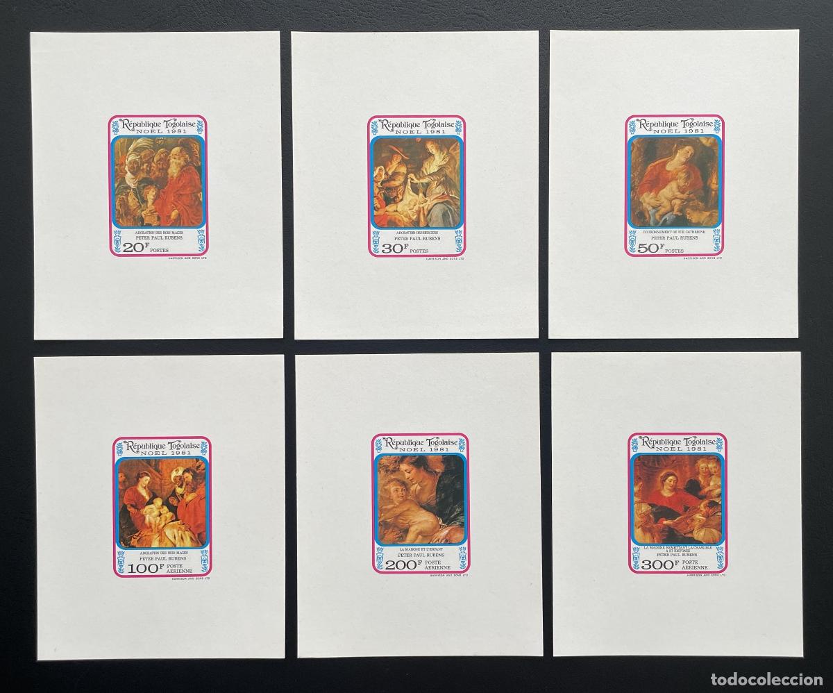 Sellos: Togo 1981 Mi. 1565 - 1570 a prueba de lujo Navidad Rubens pintando Madonna