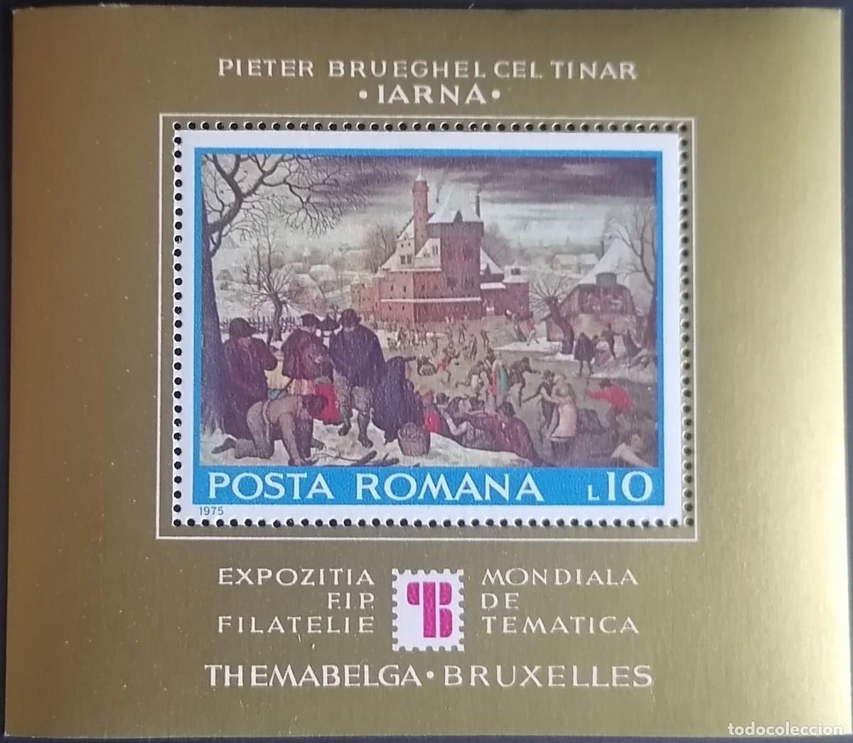 Sellos: RUMANIA 1975 - EXPO / BRUSELAS . EL INVIERNO .