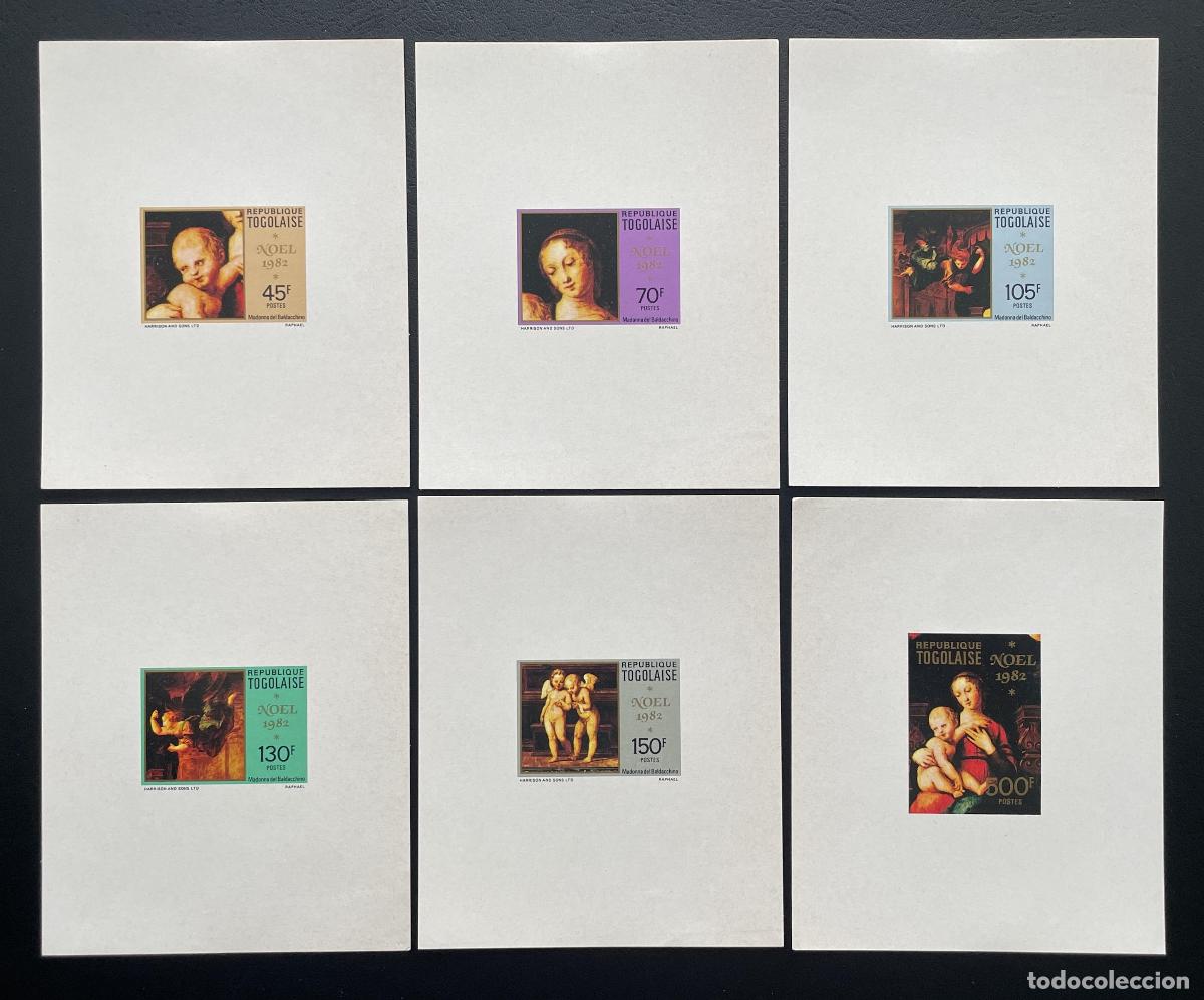 Sellos: Togo 1982 Mi. 1623 - 1628 prueba de lujo No&euml;l Raphael Madonna