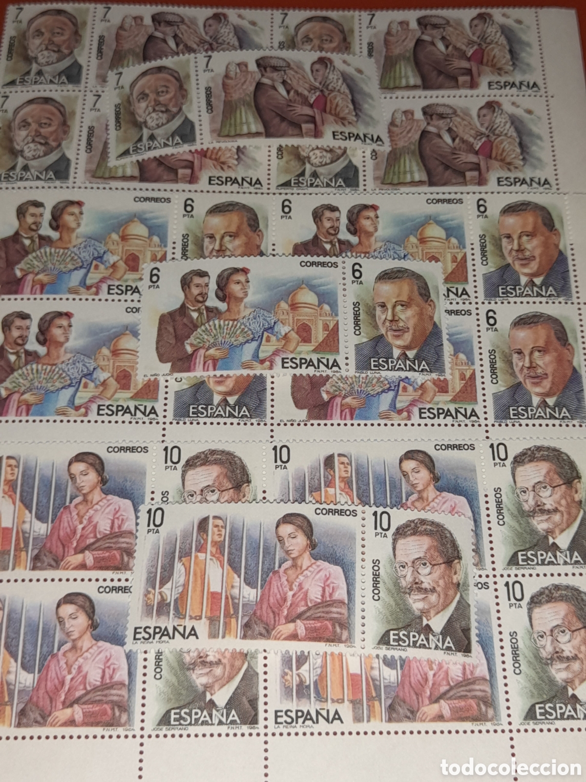Sellos: Sello Espa&ntilde;a nuevo 1984. Maestros Zarzuela. Arte. Folclore. Disfraz. Bailes. Danza. Famosos. Serrano