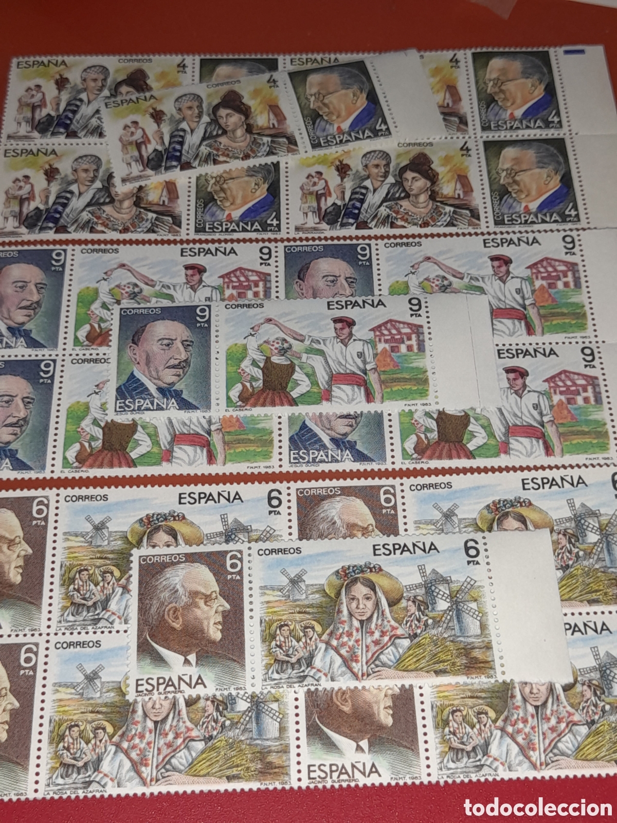 Sellos: Sello Espa&ntilde;a nuevo 1983. Maestros Zarzuela. Arte. Folclore. Disfraz. Bailes. Danza. Famosos. Guridi