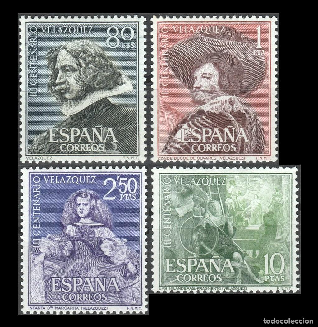 Briefmarken: 4v Espa&ntilde;a, 1961 | III C&ordm; Vel&aacute;zquez | Ed: 1340/3 - Yv: 1017/20 - Mi: 1235/38 MNH **
