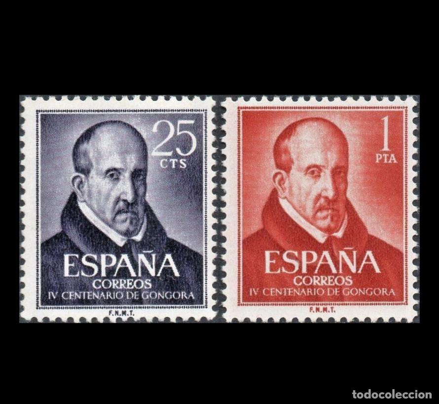 Sellos: 2v Espa&ntilde;a, 1961 | Luis de G&oacute;ngora | Ed: 1369/70 - Yv: 1042/3 - Mi: 1264/5 MNH **