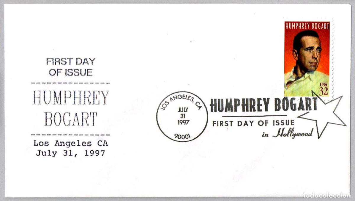 Briefmarken: Matasellos Primer Dia CINE - HUMPHREY BOGART. Los Angeles CA, Estados Unidos, 1997