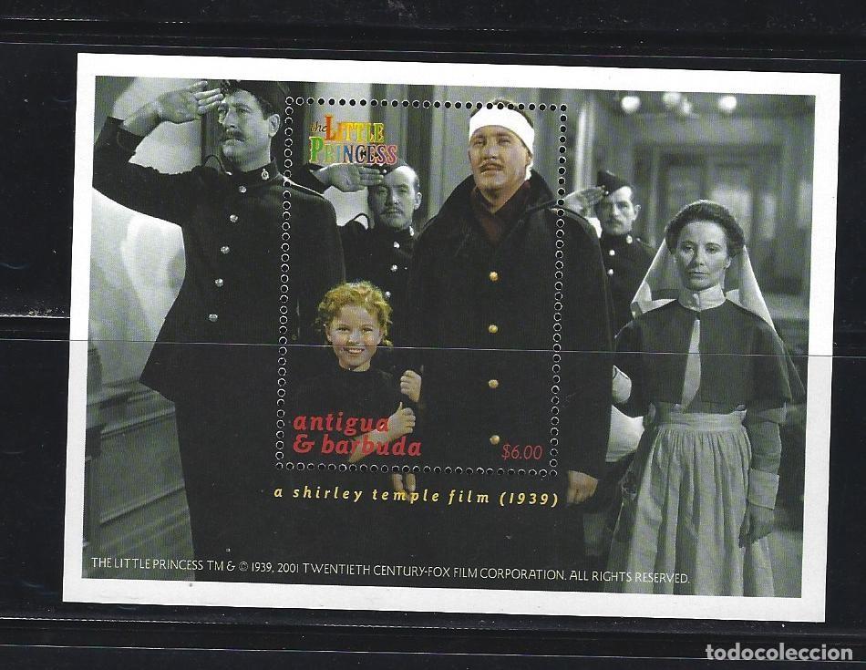 Sellos: SELLOS TEMA CINE.ANTIGUA BARBUDA 2002 HB SHIRLEY TEMPLE FILM