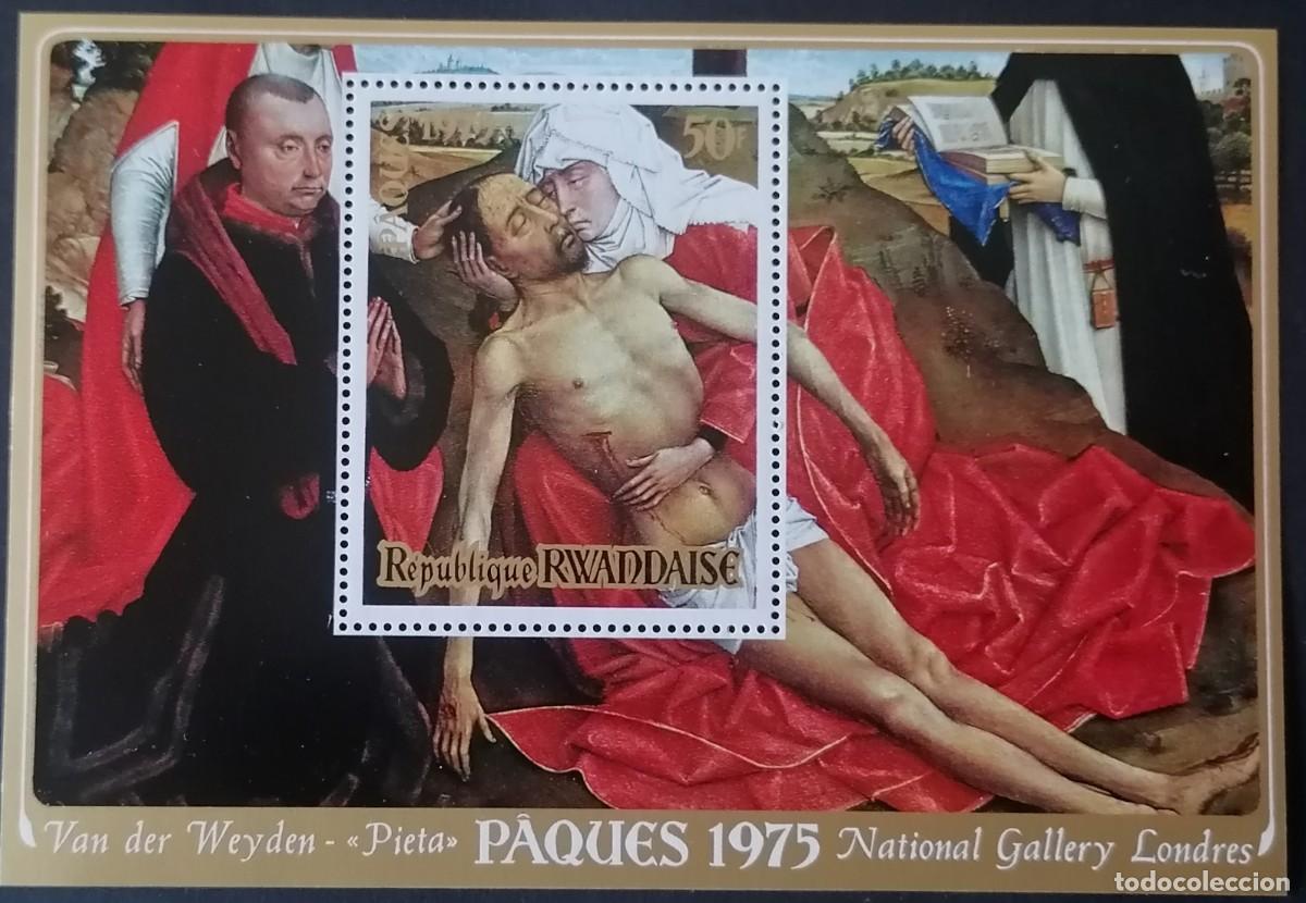 Sellos: RUANDA 1975 - HB PIEDAD / VAN DER WEYDEN .